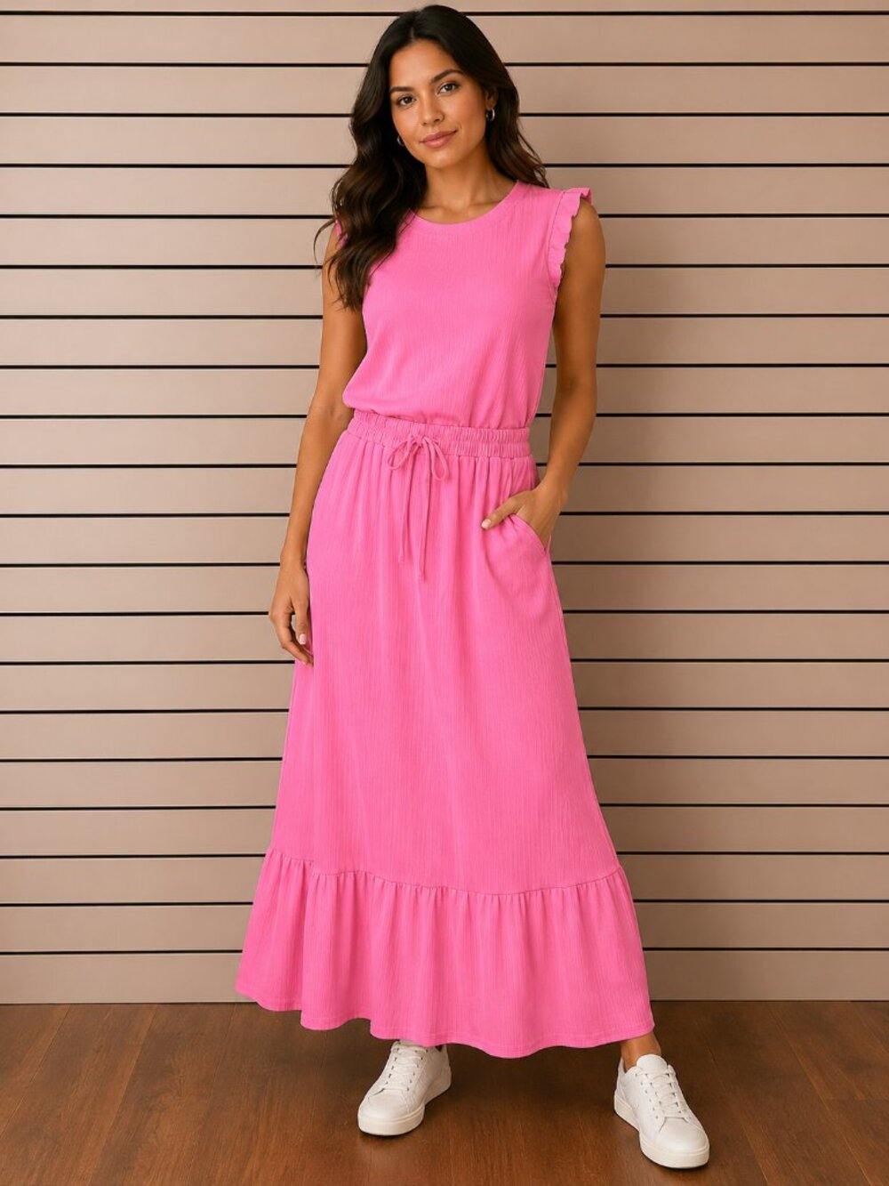 Pretty Little Patriot Hot Pink Skirt and Top Set